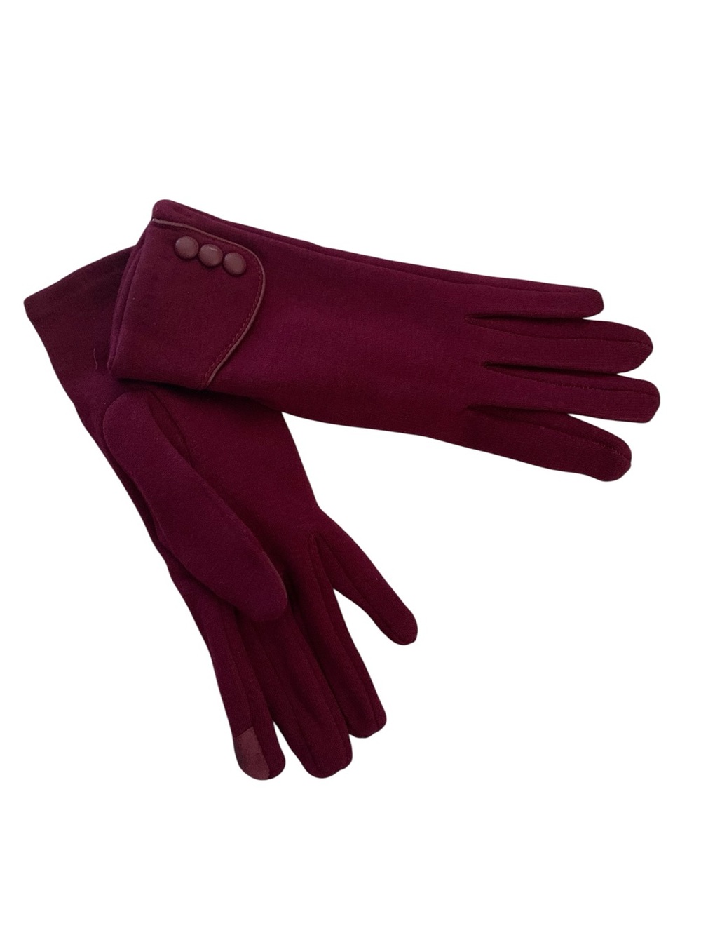 Women's Elegant Lined Gloves with Button Detail - multiple colors